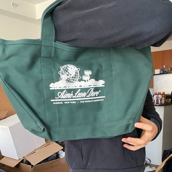 Aime Leon Dore Small Unisphere Tote Bag Green - Picture 3 of 3